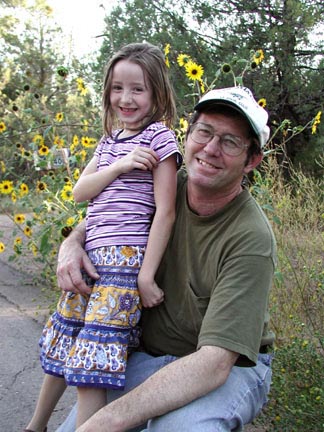 Thomas Baker with his daughter and favorite model Mary Kathleen Baker